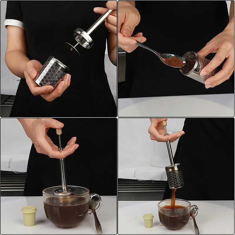 Stainless Steel French Press Coffee Infuser Plunger