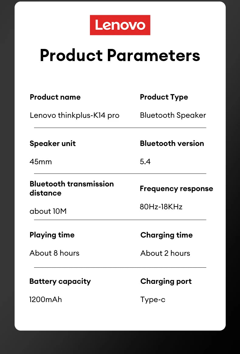 Lenovo K14 PRO Wireless Lanyard Speaker