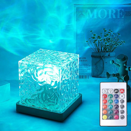 AquaGlow: Ocean Wave Aurora Projector Lamp