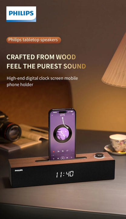 Philips SPA3809 Bluetooth speaker placed inside a car, providing hands-free wireless music streaming. Vitoi-Store